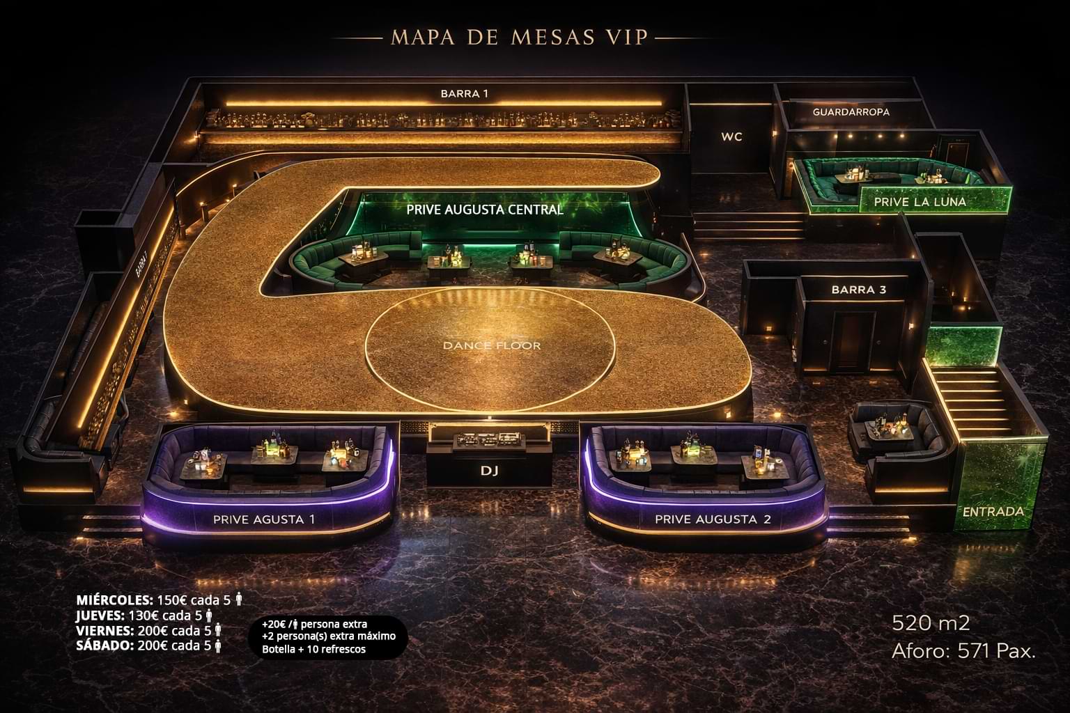 información y reservas